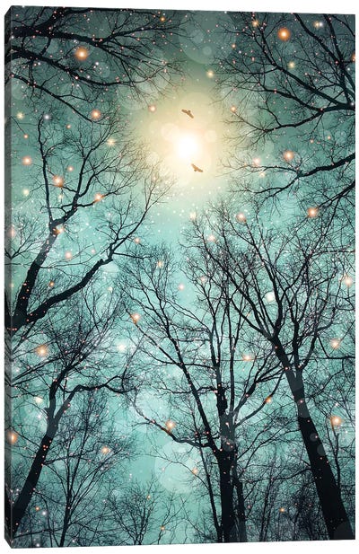 Mint Embers - Trees Canvas Art Print - Composite Photography