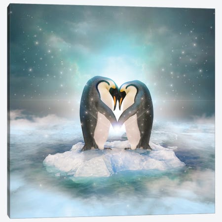 Penguin Couple Canvas Print #SOA56} by Soaring Anchor Designs Canvas Wall Art
