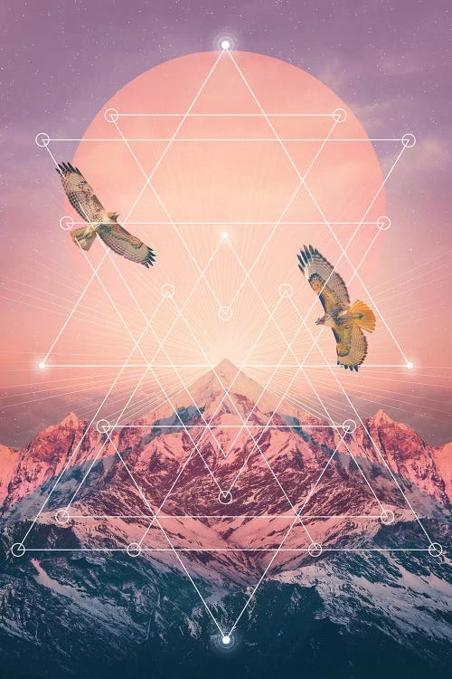 Rise Up - Pink Geo Mountain