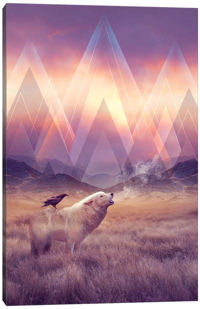 Solace - Wolf Canvas Art Print - Soaring Anchor Designs