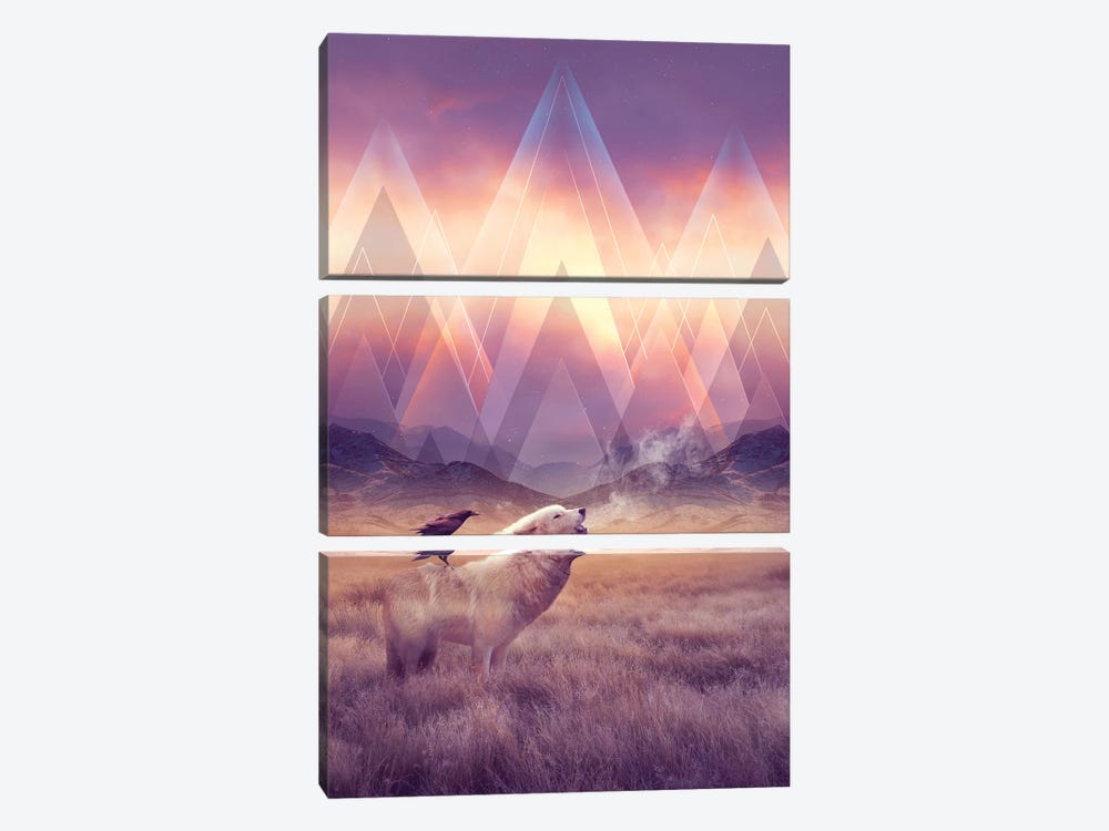 Solace - Wolf by Soaring Anchor Designs 3-piece Art Print
