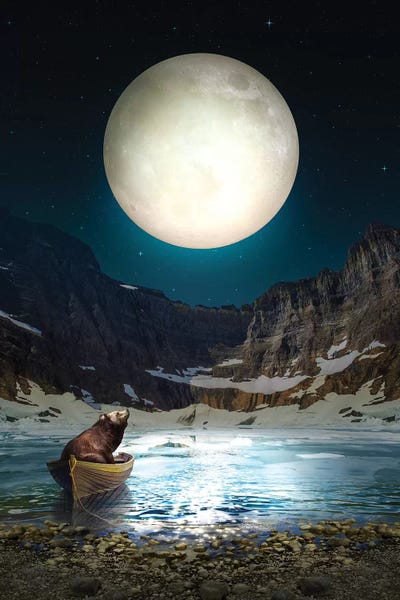 Kids Inspirational Art: Somewhere You Are Looking, Too - Bear by Soaring Anchor Designs