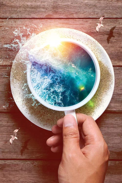 Spoondrift Wave - Cup by Soaring Anchor Designs wall art