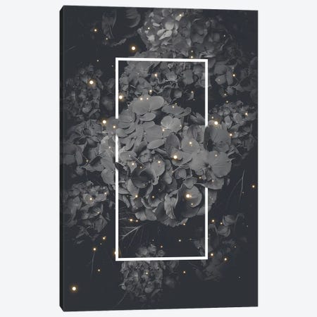 Hydrangea Bloom Mono Sparkle Canvas Print #SOA90} by Soaring Anchor Designs Canvas Art Print