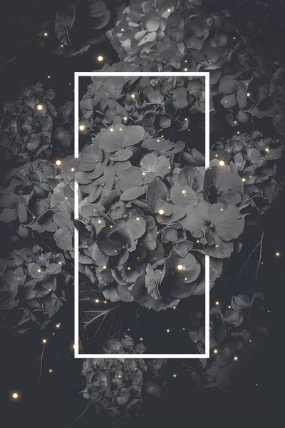 Hydrangeas: Hydrangea Bloom Mono Sparkle by Soaring Anchor Designs