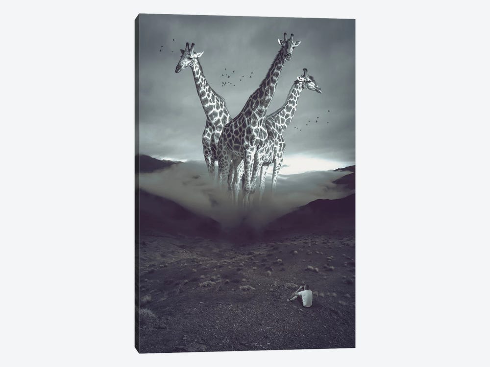 Mystery Mountains Giraffes by Soaring Anchor Designs 1-piece Canvas Print