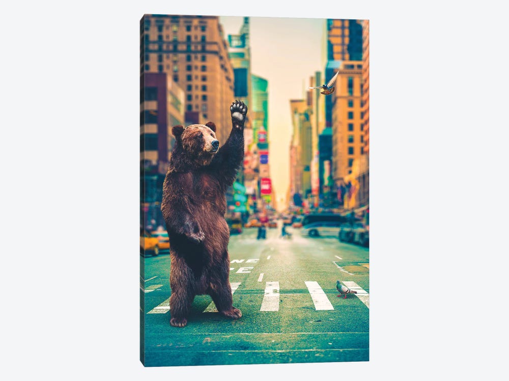 Neck Of Woods Bear NYC Color by Soaring Anchor Designs 1-piece Canvas Artwork