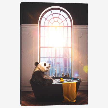 Panda Bath NYC Repose Color Canvas Print #SOA95} by Soaring Anchor Designs Canvas Wall Art