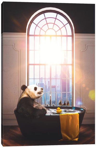 Panda Bath NYC Repose Color Canvas Art Print - Alternate Realities