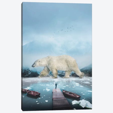 Polar Bear Navigator Canvas Print #SOA97} by Soaring Anchor Designs Canvas Artwork