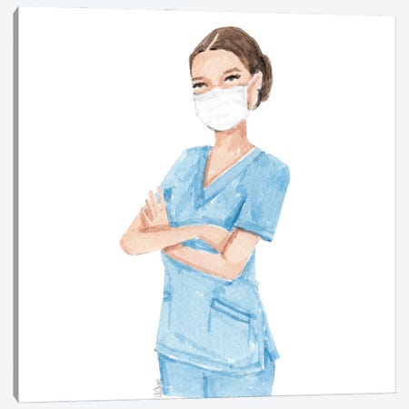 Healthcare Professional Canvas Print #SOB10} by Style of Brush Canvas Wall Art