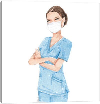 Healthcare Professional Canvas Art Print - Nurse Art