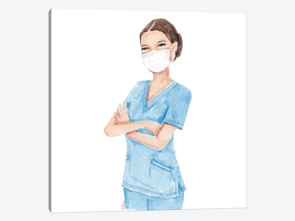 Healthcare Professional by Style of Brush 1-piece Art Print