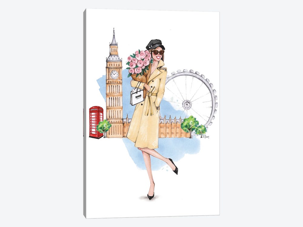 London by Style of Brush 1-piece Canvas Print