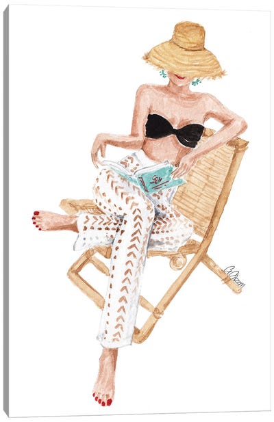 Summer Book Canvas Art Print - Women's Swimsuit & Bikini Art