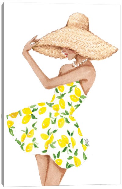 Lemon Dress Canvas Art Print - Style of Brush