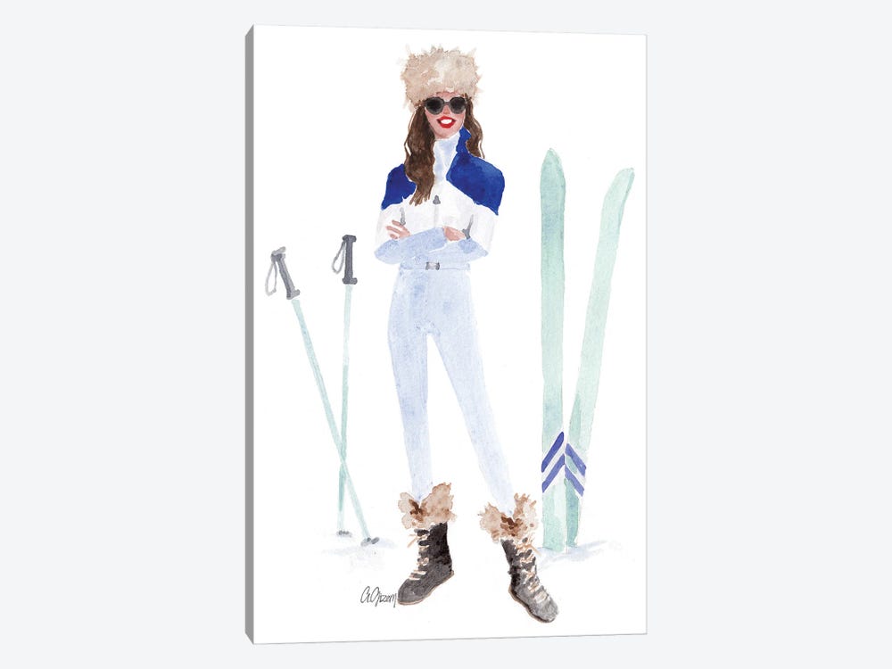 Ski Fashion by Style of Brush 1-piece Art Print