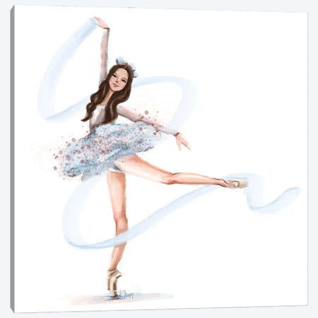 The Ballerina Canvas Print #SOB41} by Style of Brush Canvas Art Print