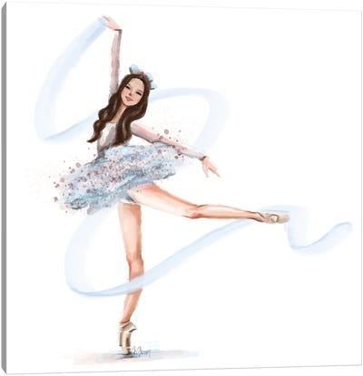The Ballerina Canvas Art Print - Style of Brush