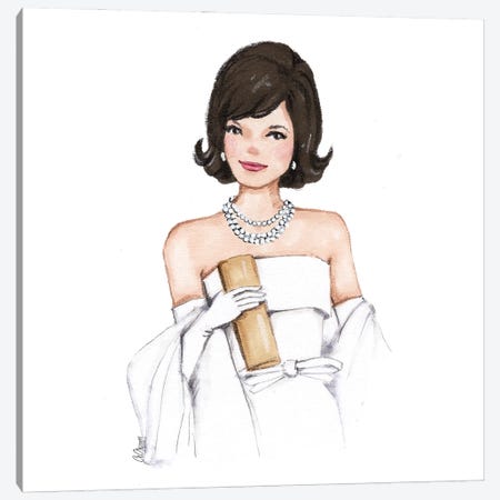 Jackie Canvas Print #SOB50} by Style of Brush Canvas Artwork