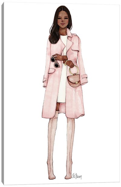 Pink Love Canvas Art Print - Women's Coat & Jacket Art
