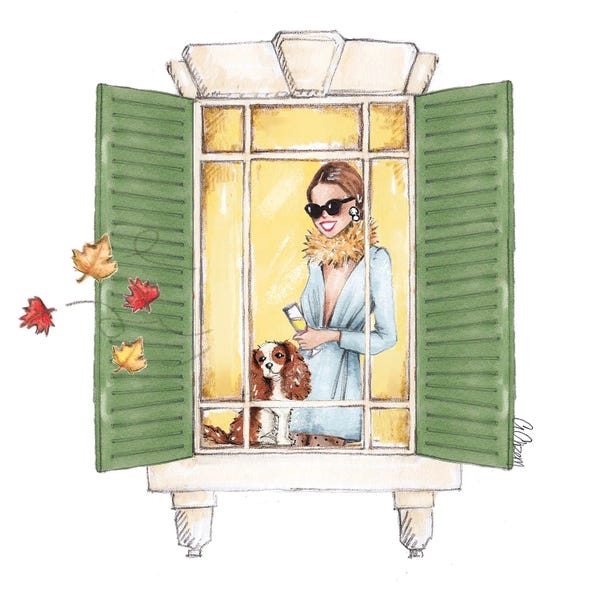 Spaniels: Window Shutter by Style of Brush