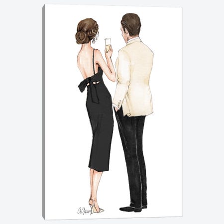 The Couple Canvas Print #SOB56} by Style of Brush Canvas Art Print