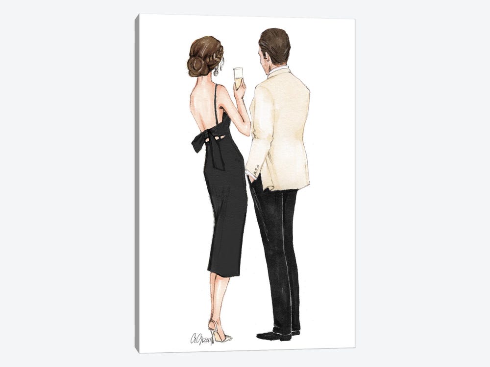 The Couple by Style of Brush 1-piece Canvas Art Print