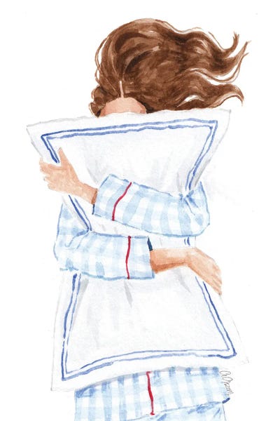 Gingham Pajamas by Style of Brush metal wall art