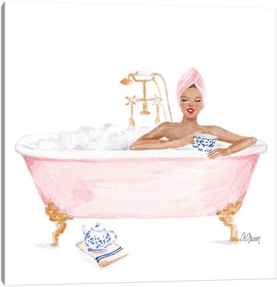 Spa Day Canvas Art Print - Style of Brush