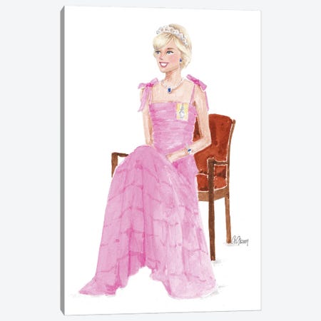 Lady Diana Canvas Print #SOB63} by Style of Brush Canvas Print
