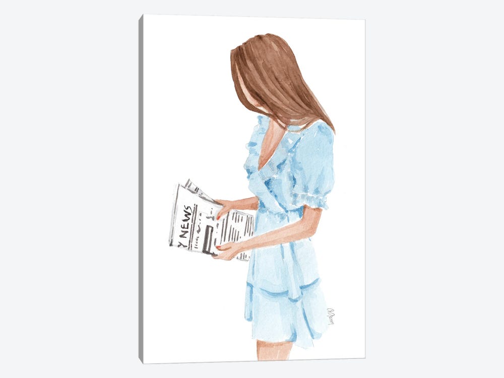 The Woman With Newspaper by Style of Brush 1-piece Art Print