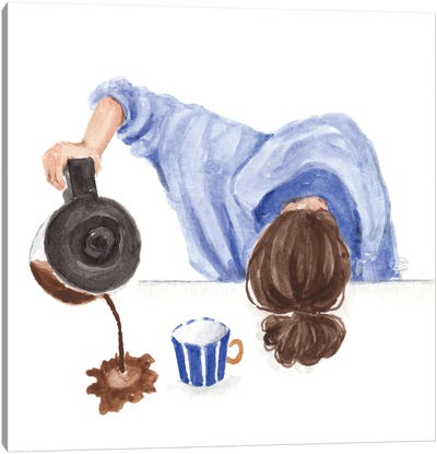 Morning Coffee Canvas Art Print - Art Worth a Chuckle