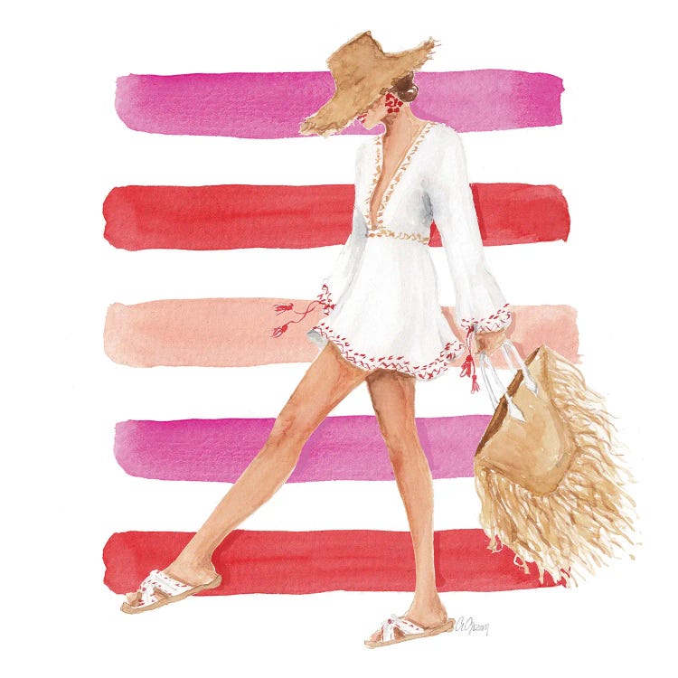 Summer Pink Fashion by Style of Brush wall art