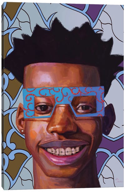 Electric Love Canvas Art Print - Afrofuturism