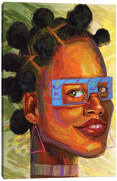 Topaz Canvas Art Print - Afrofuturism