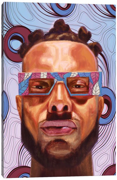 Amine Canvas Art Print - Contemporary Portraiture by Black Artists