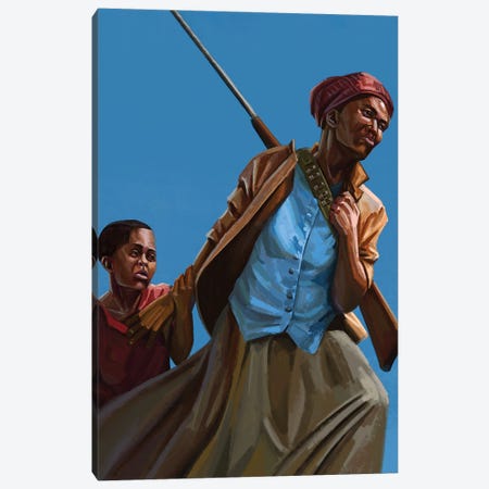 Harriet Tubman Canvas Print #SOC28} by Sam Onche Canvas Artwork