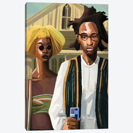 Afro Gothic Canvas Print #SOC29} by Sam Onche Canvas Art
