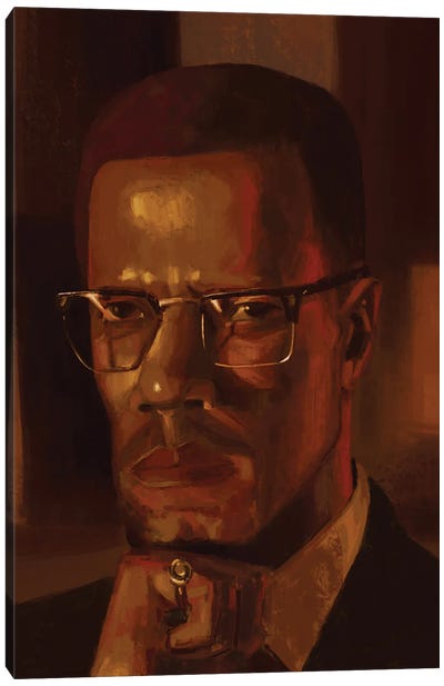 Malcom X Canvas Art Print - Malcolm X