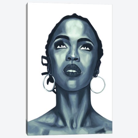 Lauryn Hill Canvas Print #SOC57} by Sam Onche Canvas Art