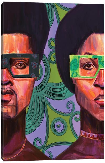 Ada And Ene Canvas Art Print - Afrofuturism