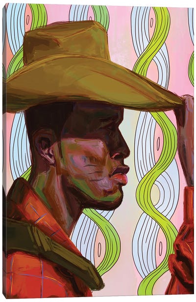 Cowboy Canvas Art Print - Contemporary Portraiture by Black Artists