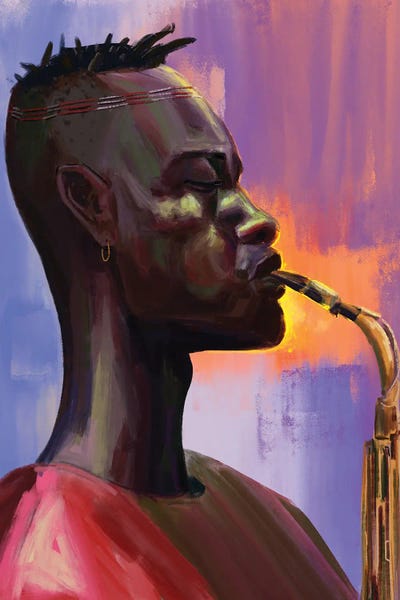 Trumpet Boy by Sam Onche canvas print