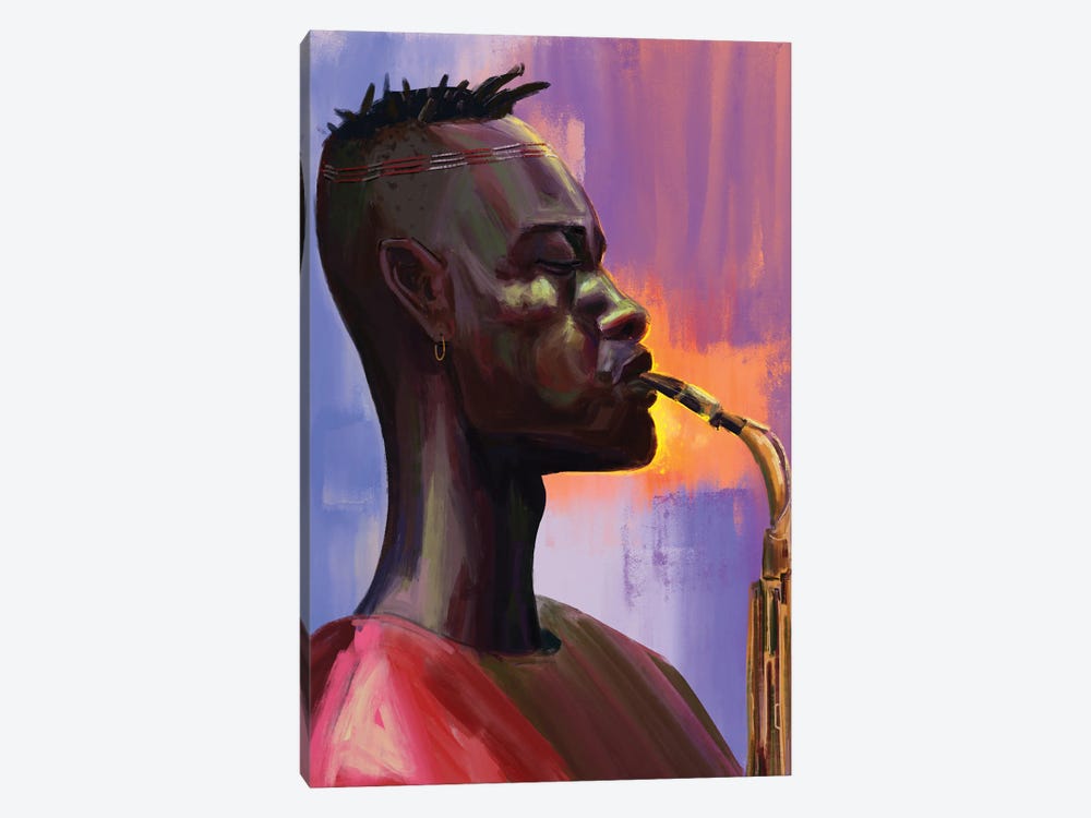 Trumpet Boy by Sam Onche 1-piece Canvas Print