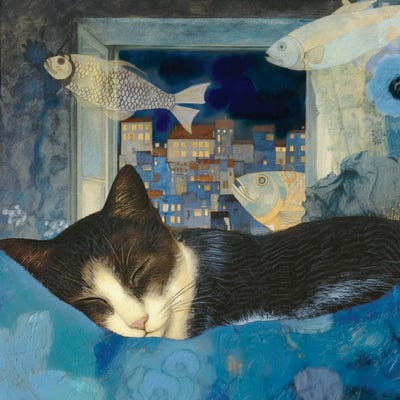 Nestled On The Blue Banks Of Consciousness by Somnmigratory Studio multi panel art