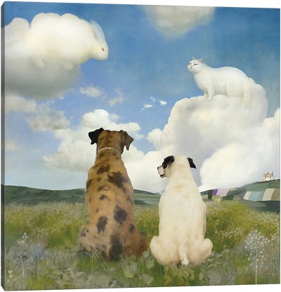 Charlie And Wallace Canvas Art Print - Friendship Art
