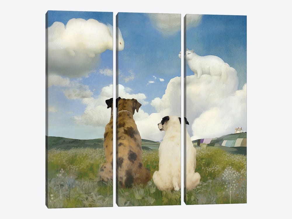 Charlie And Wallace by Somnmigratory Studio 3-piece Canvas Art Print
