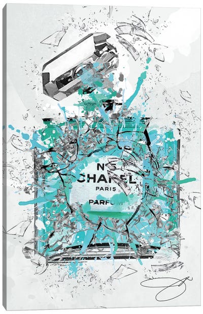 Enough Already In Blue Canvas Art Print - Chanel Art