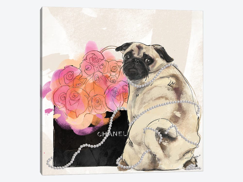 Chanel Pug by Studio One 1-piece Canvas Art Print